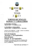 Torneos Singles, Femenino y Masculino, 2023